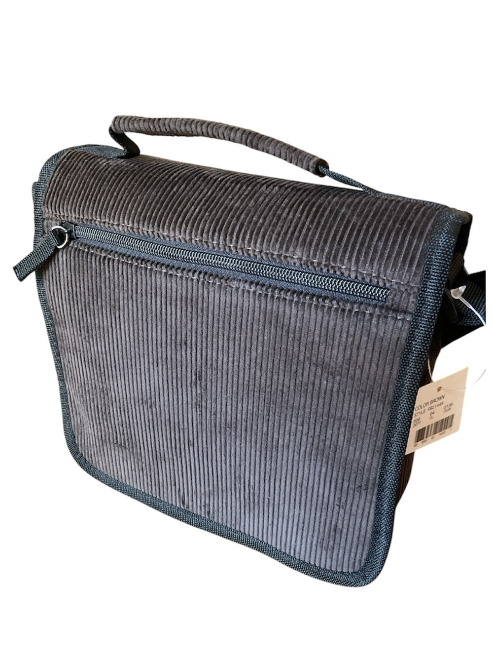 NWT Corduroy Crossbody Bag - Brown, Unisex